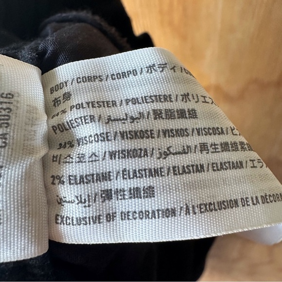 Abercrombie & Fitch Pull On Drawstring Black Tapered Pants with Pockets - Picture 7 of 11